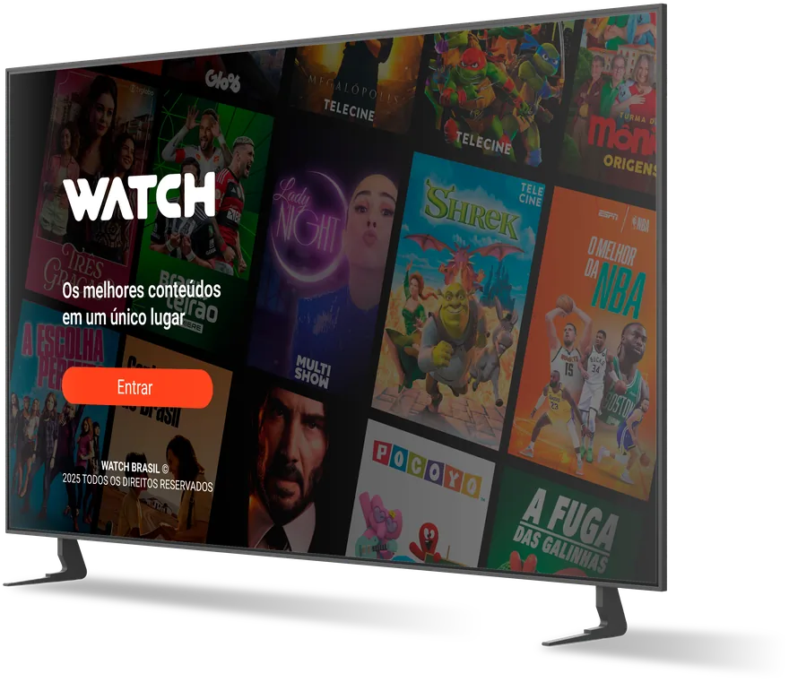 Tela inicial do app Watch TV