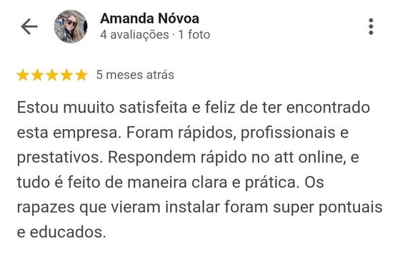 Avaliação real de cliente no Google